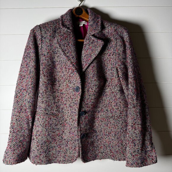 Womens Plus Size Coldwater Creek Vintage Washed Print Cotton Jacket 3X